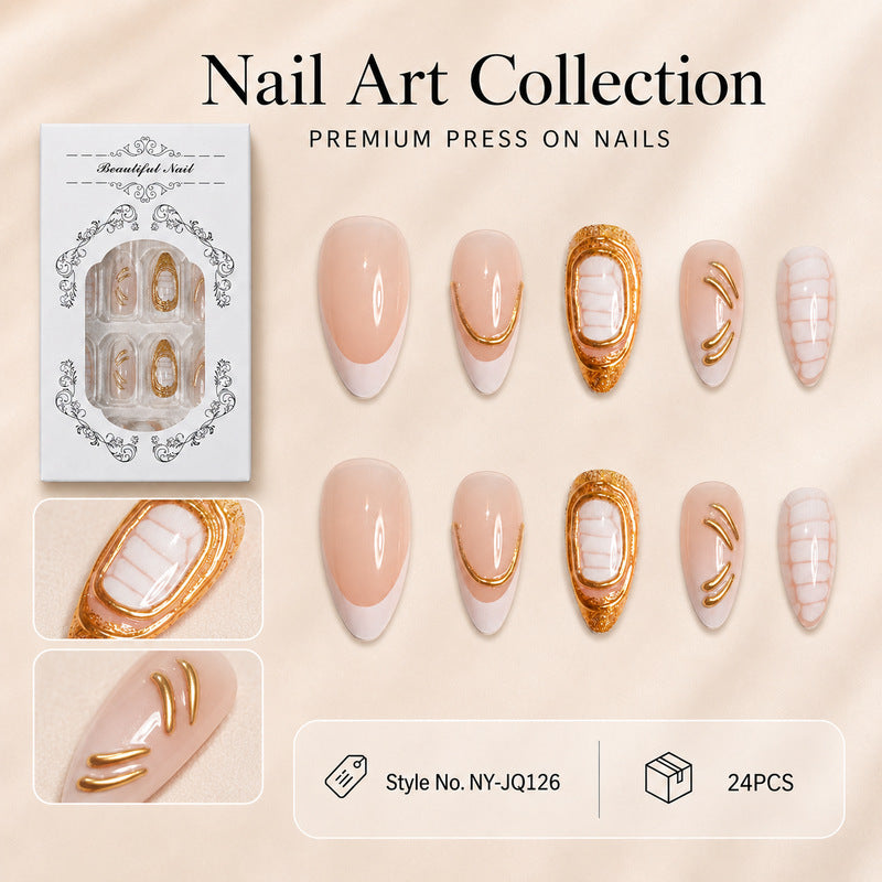 Vrouwen Kunstnagels Met Artistiek Design 0