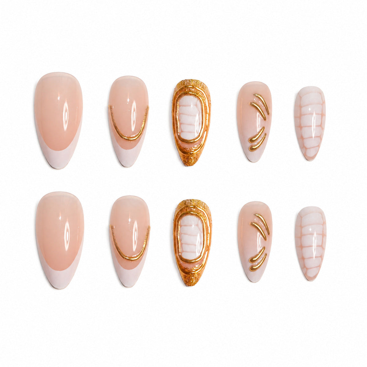 Vrouwen Kunstnagels Met Artistiek Design 3