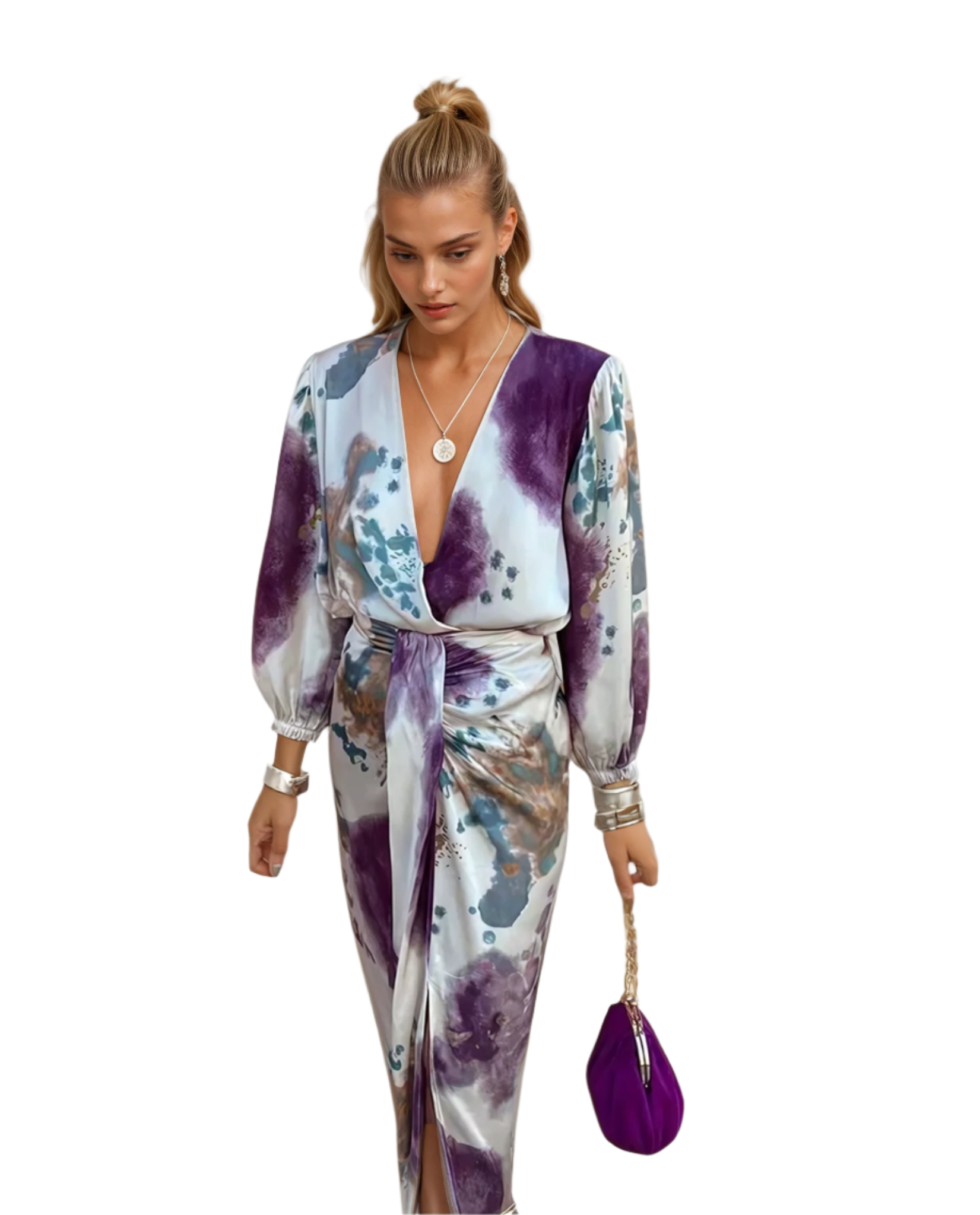 Vrouwen Maxi Jurk Elegante Stijl Ademend Materiaal 0