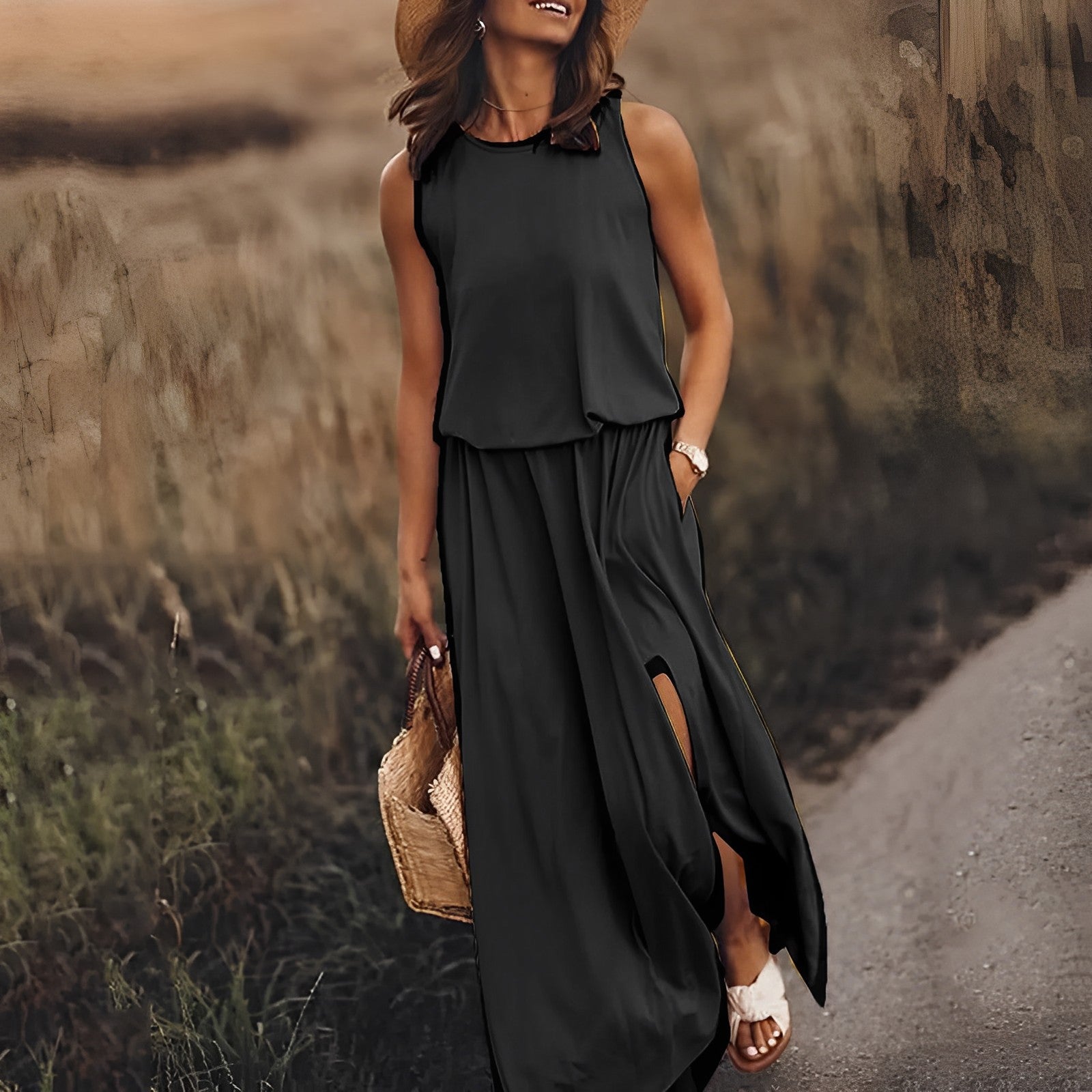 Vrouwen Maxi Jurk Modern Bunt 1