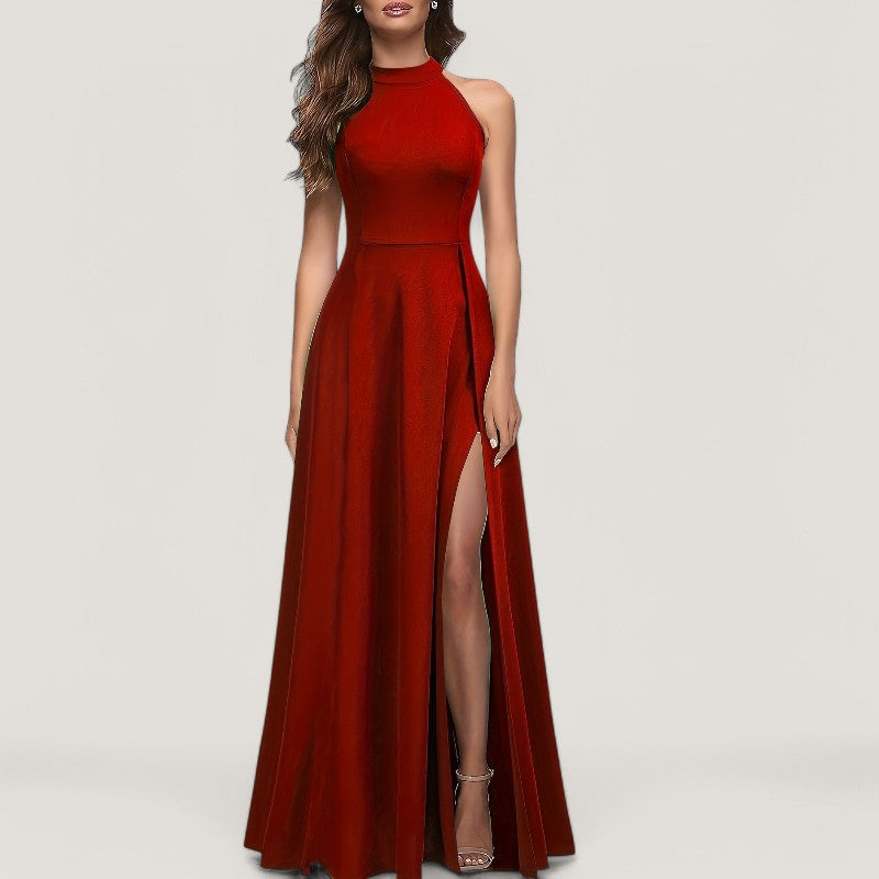 Vrouwen Maxi Jurk Zonder Mouwen Slim Fit 1