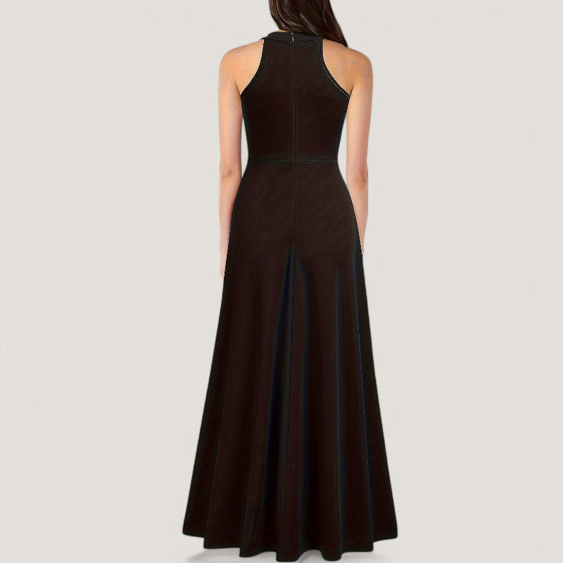 Vrouwen Maxi Jurk Zonder Mouwen Slim Fit 7