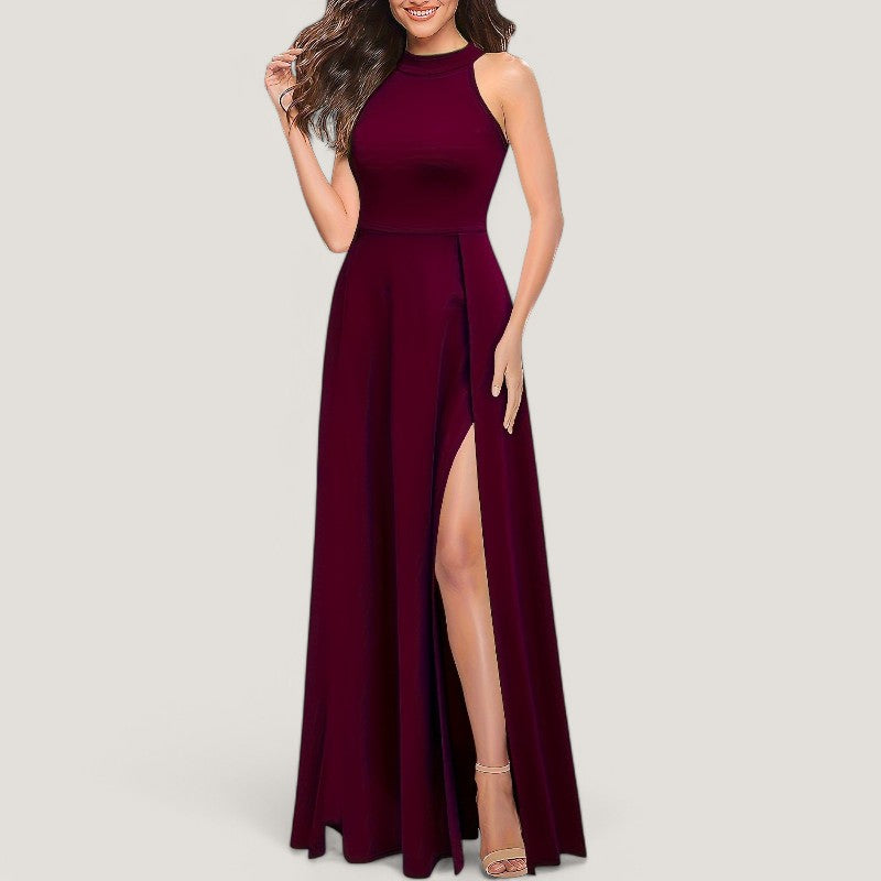 Vrouwen Maxi Jurk Zonder Mouwen Slim Fit 9