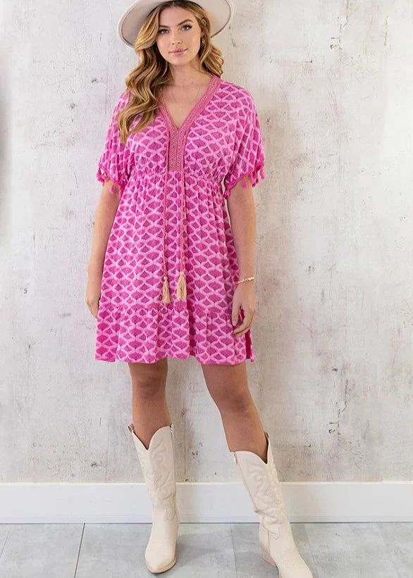 Vrouwen Midi Jurk Losse Pasvorm Boho Chic 1