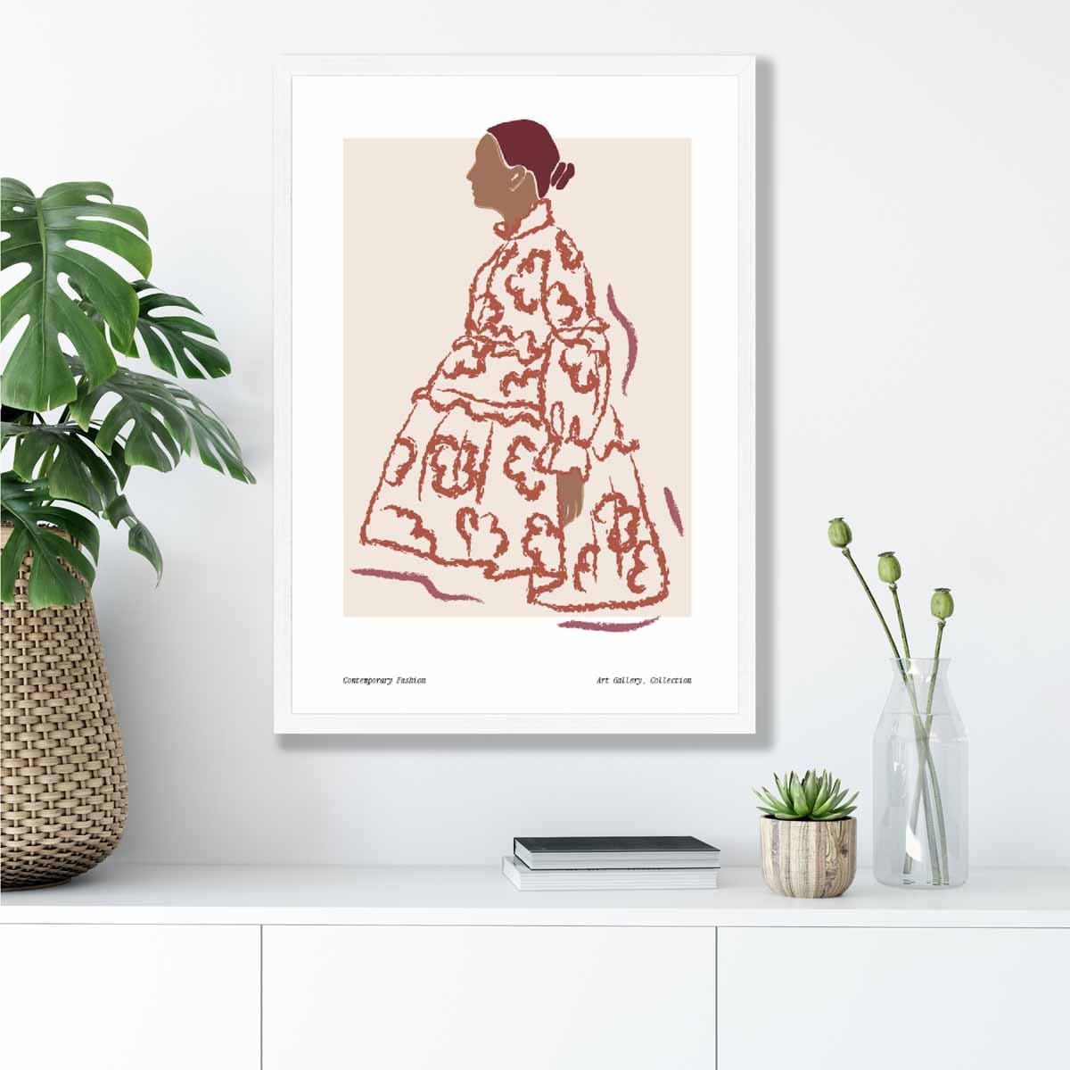 Vrouwen Poster Hedendaagse Mode Minimalistisch Galerijstijl 4