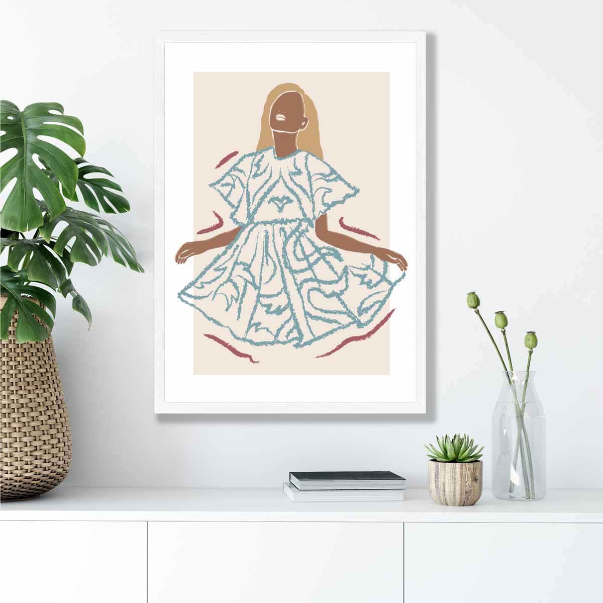 Vrouwen Poster Hedendaagse Modeschets 4