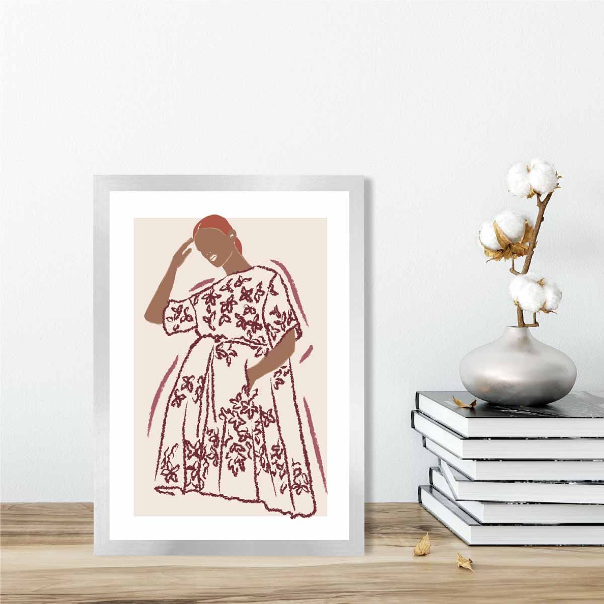 Vrouwen Poster Hedendaagse Modeschets Minimalistisch Design 2