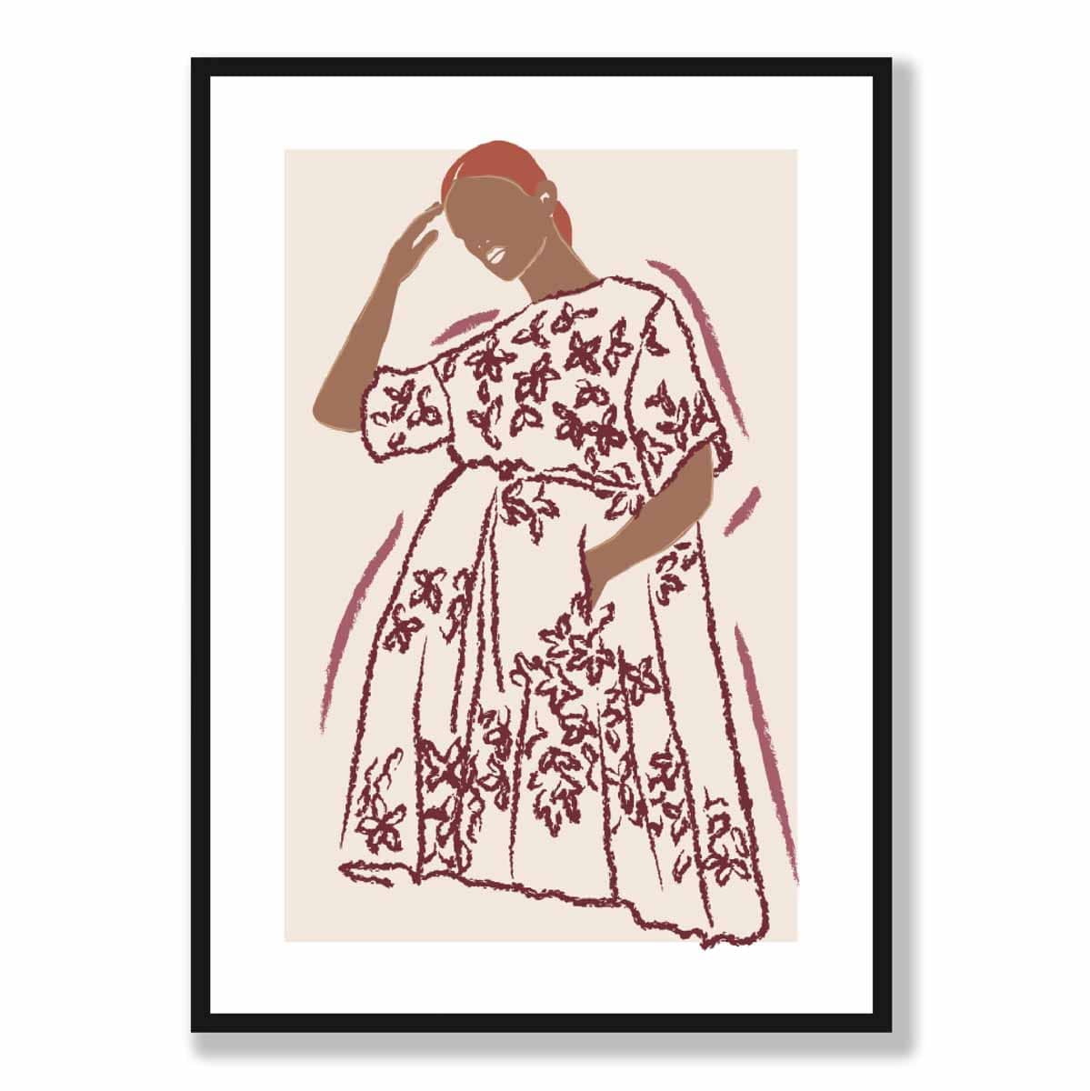 Vrouwen Poster Hedendaagse Modeschets Minimalistisch Design 5