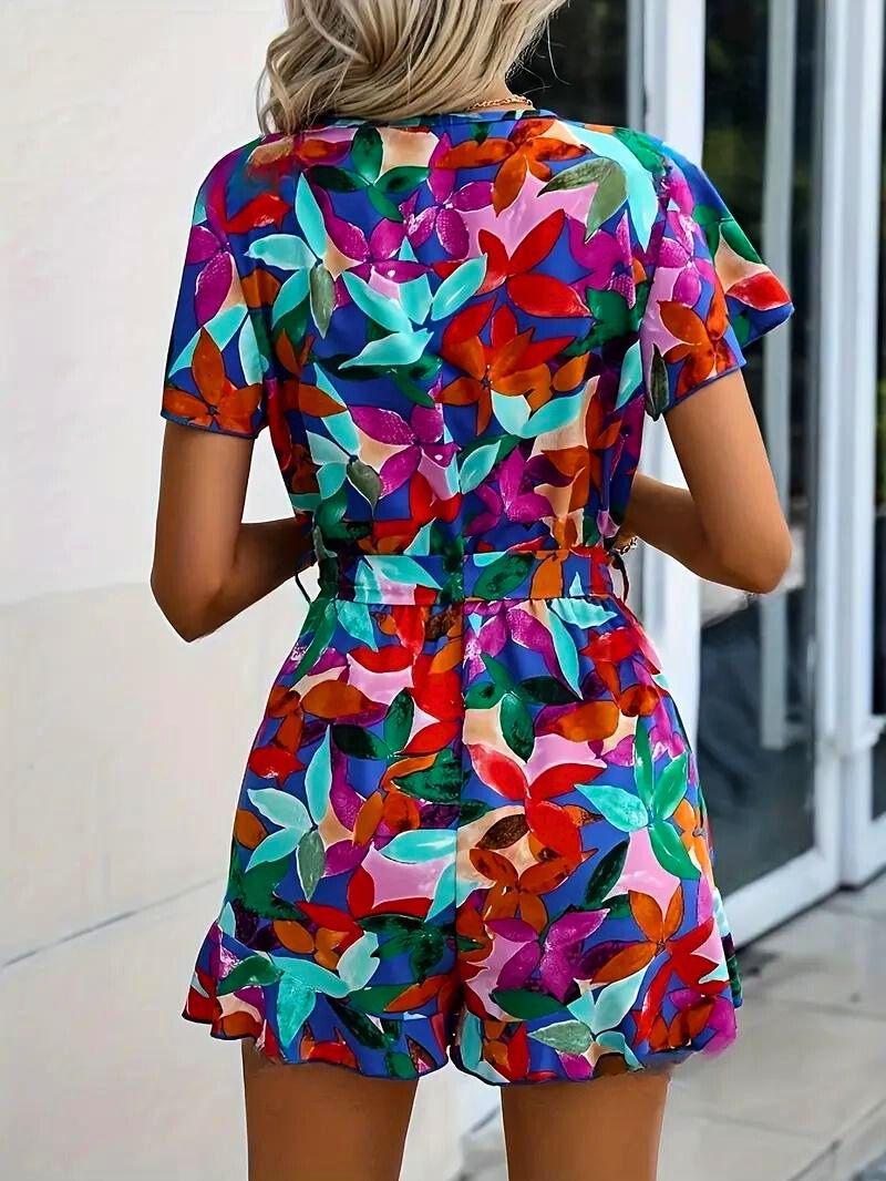 Vrouwen Tropical Bloom Jurk Met Bloemenprint 1