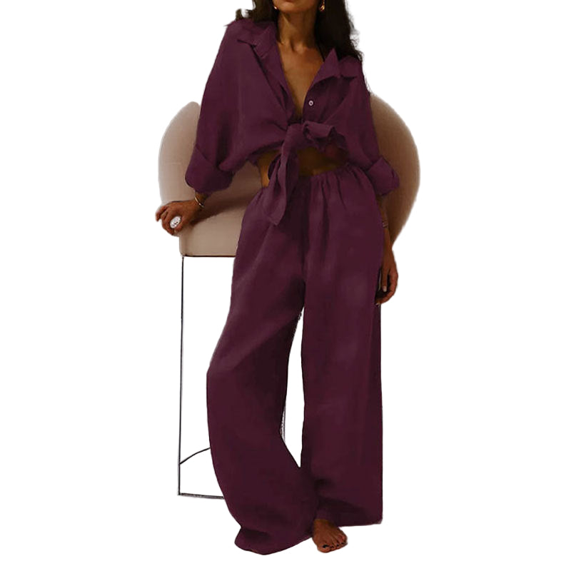 Vrouwen Twee-Piece Set Oversized Linnenmix 0