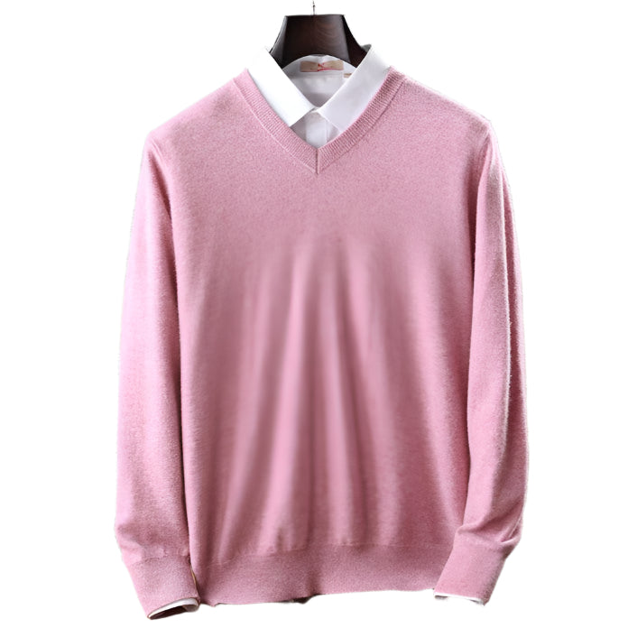 Vrouwen V-hals Trui van Cashmere Mix 0