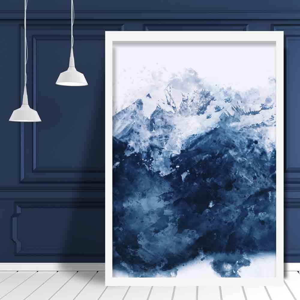 Wanddecoratie Abstracte Berg Aquarel Print voor Woonkamer en Slaapkamer 1