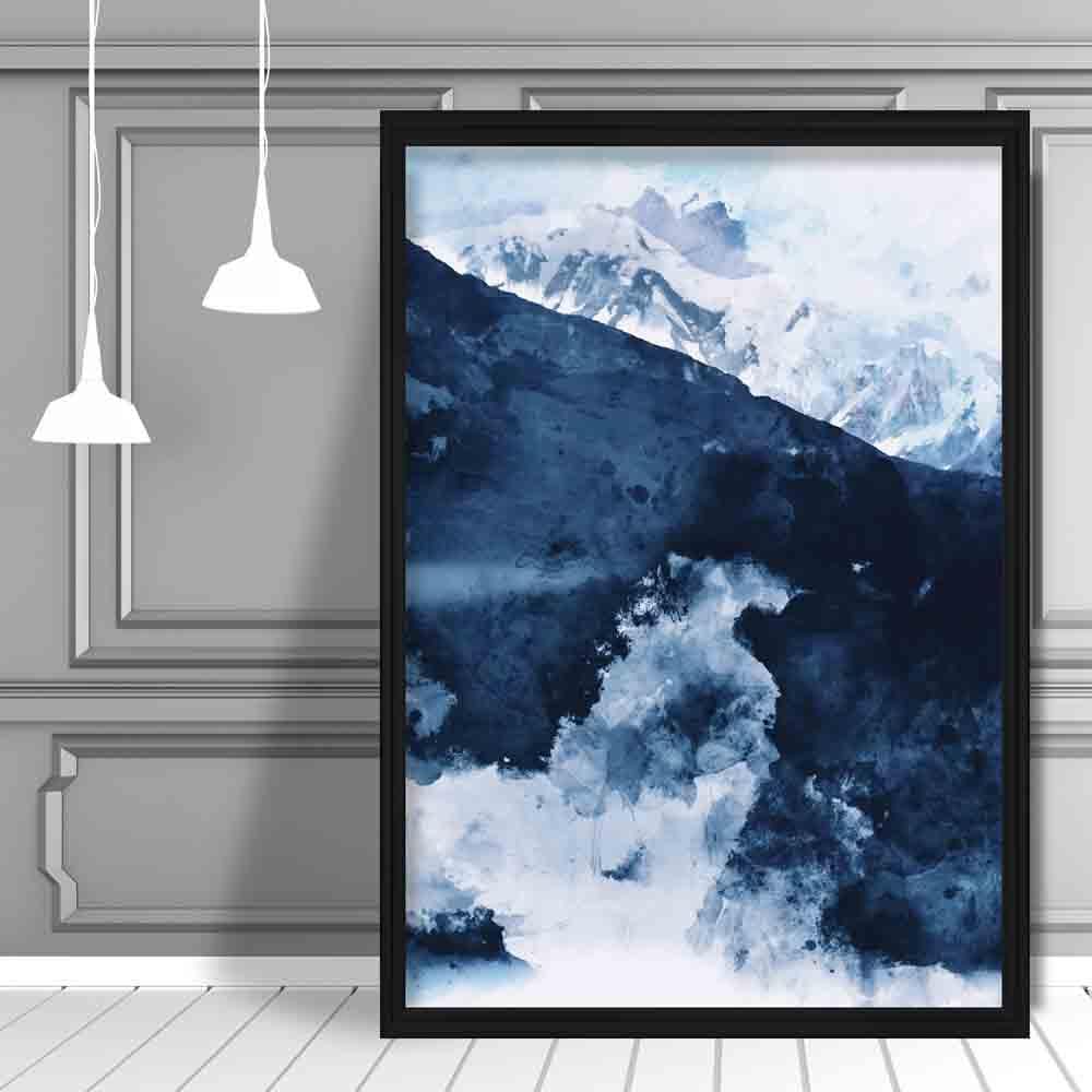 Wanddecoratie Abstracte Kunstprint Berg voor Modern Interieur 1