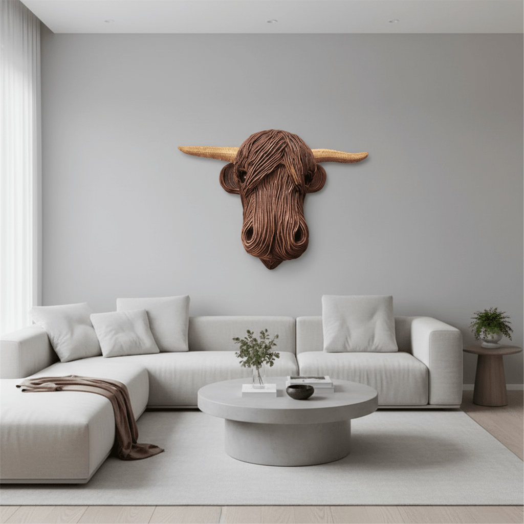 Wanddecoratie Koeienkop Rustiek 1
