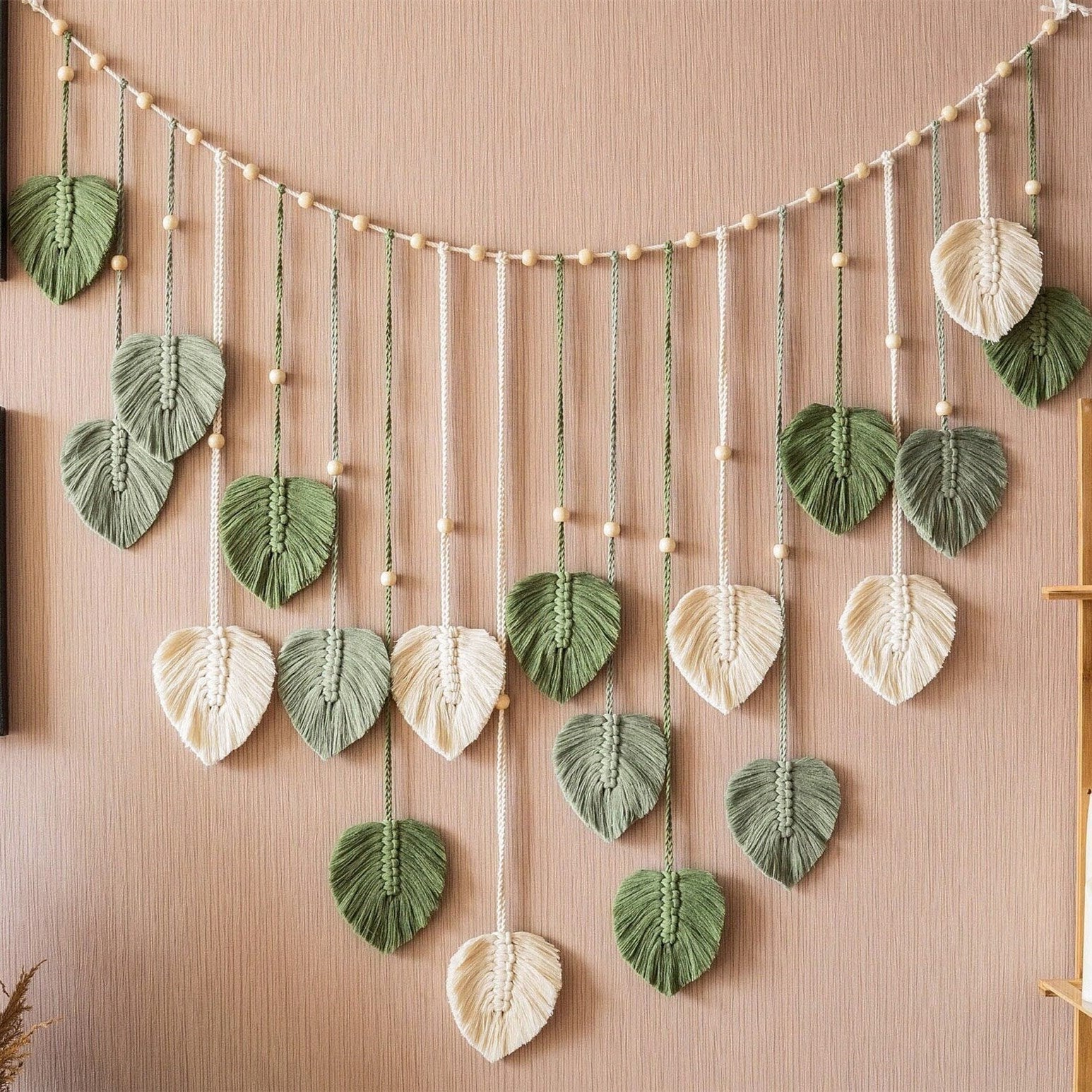 Wanddecoratie Macramé Bladeren voor Boho Muurdecoratie Woonkamer Slaapkamer 1