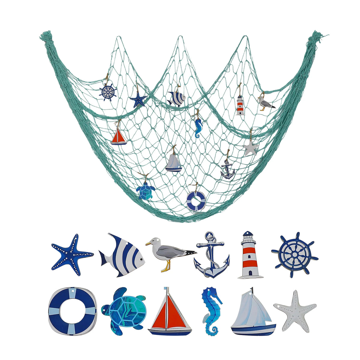 Wanddecoratie Nautische Stijl Wandnet voor Woonkamer en Kinderkamer 8