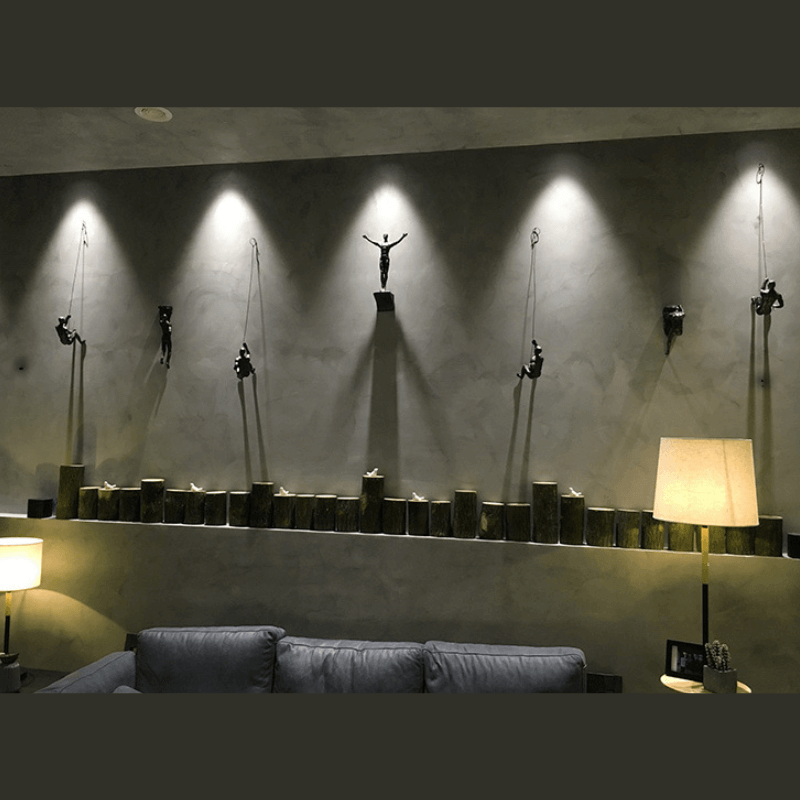 Wanddecoratie Set Klimmende Man Creatief 3