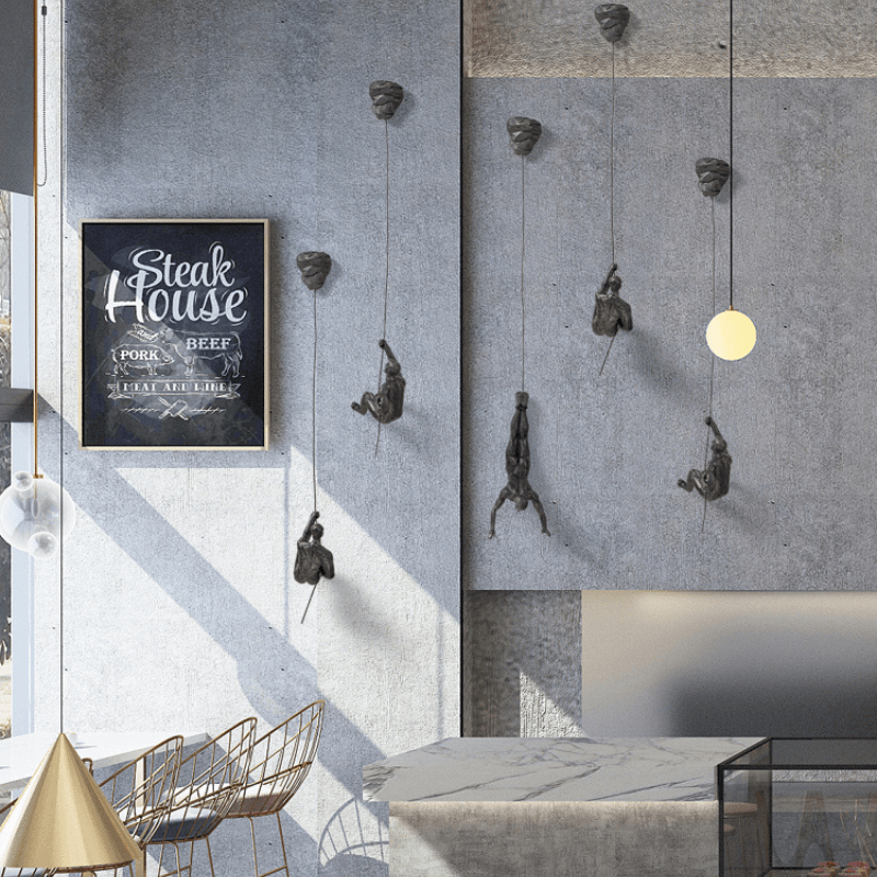 Wanddecoratie Set Klimmende Man Creatief 7