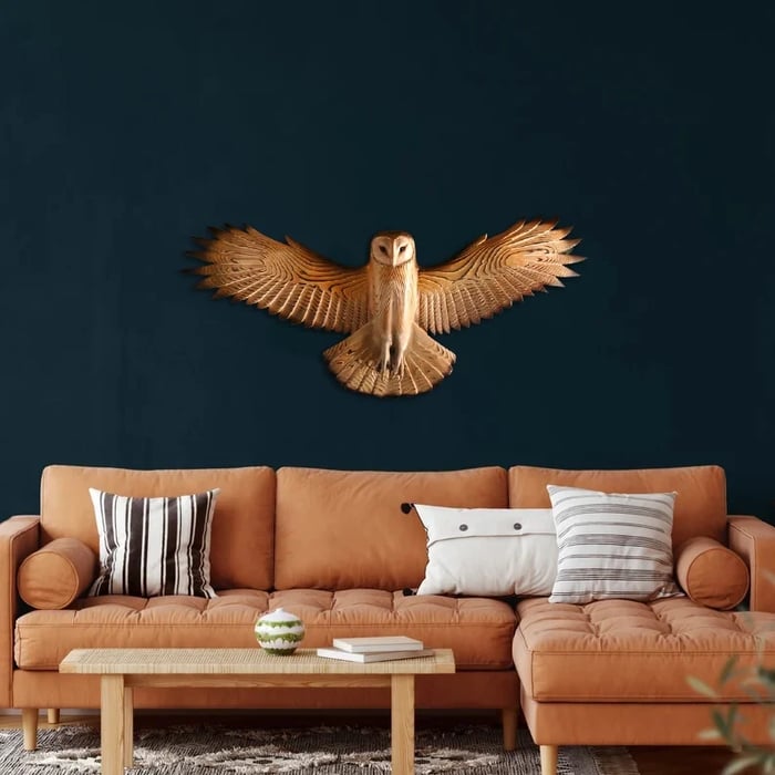 Wanddecoratie Uil Majestic voor Interieur 4