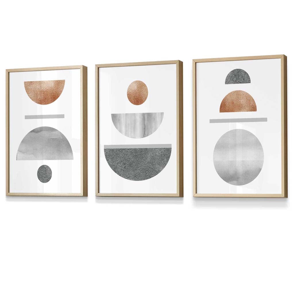 Wanddecoratie Woonkamer Set van 3 Geometrische Kunstwerken voor Moderne Interieurs 6