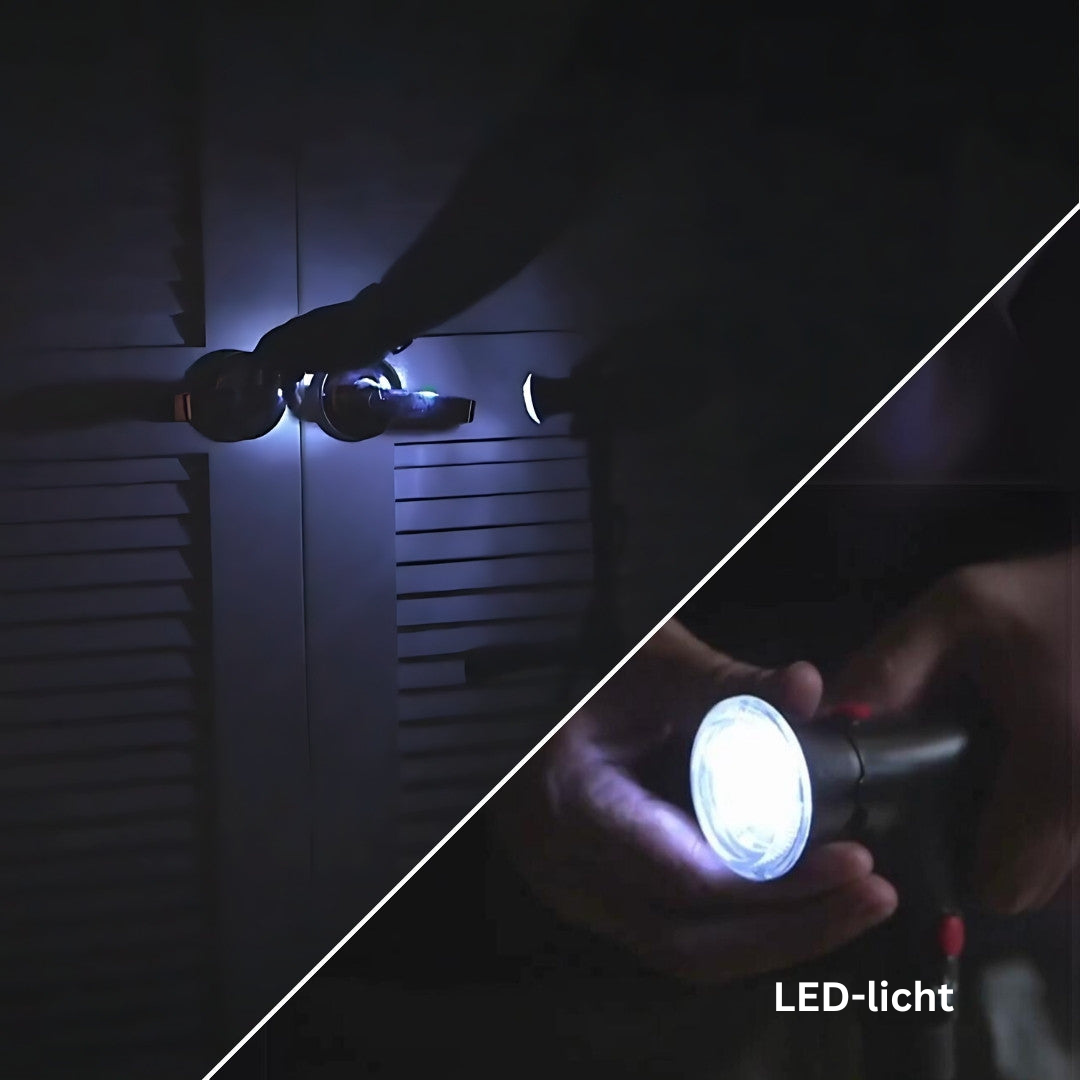 Wandelstok met LED-lamp en dubbele handvatten 2