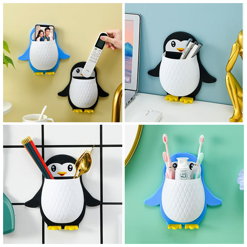 Wandgemonteerde Telefoonhouder in Pinguïn Design 6