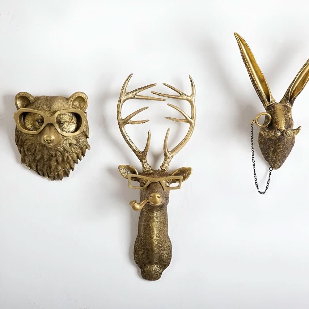 Wandhaak Dierenvormen Handgemaakt Decoratief Accent 1