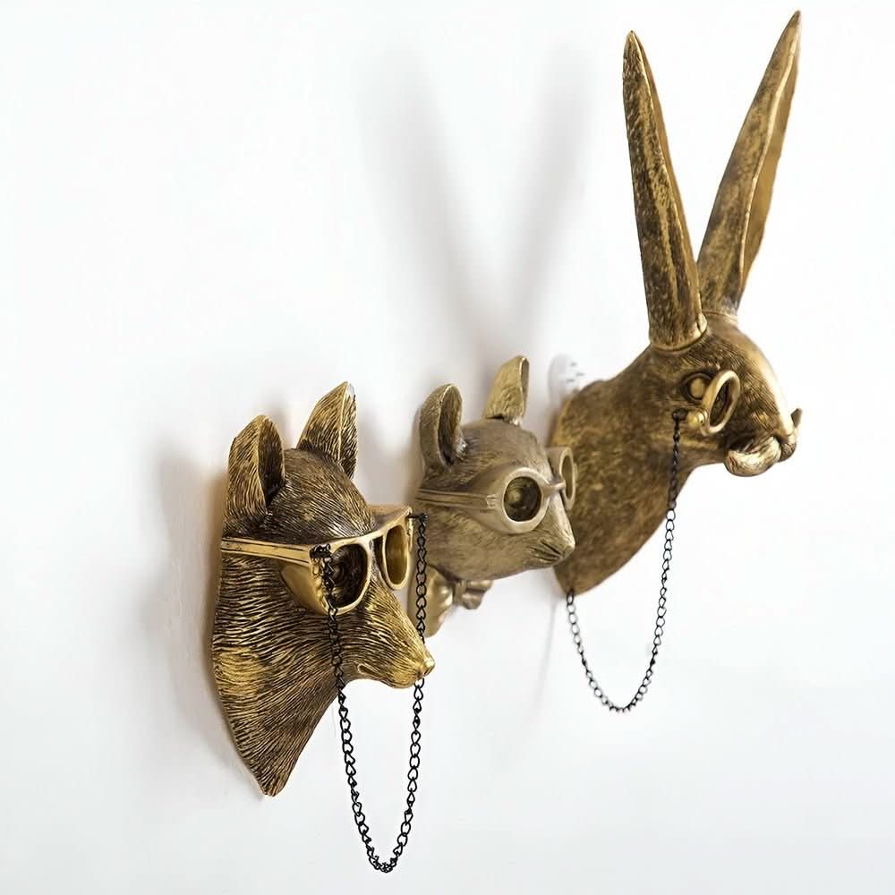 Wandhaak Dierenvormen Handgemaakt Decoratief Accent 2