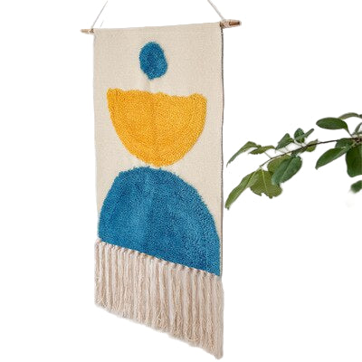 Wandkleed Boho Handgeweven met Kwastjes voor Woonkamer Decoratie 0