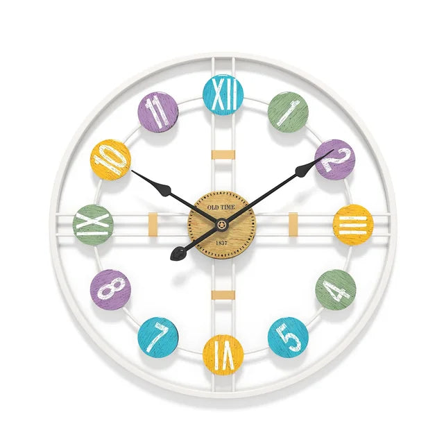 Wandklok 3D Met Romeinse Cijfers Voor Industrieel Interieur 10