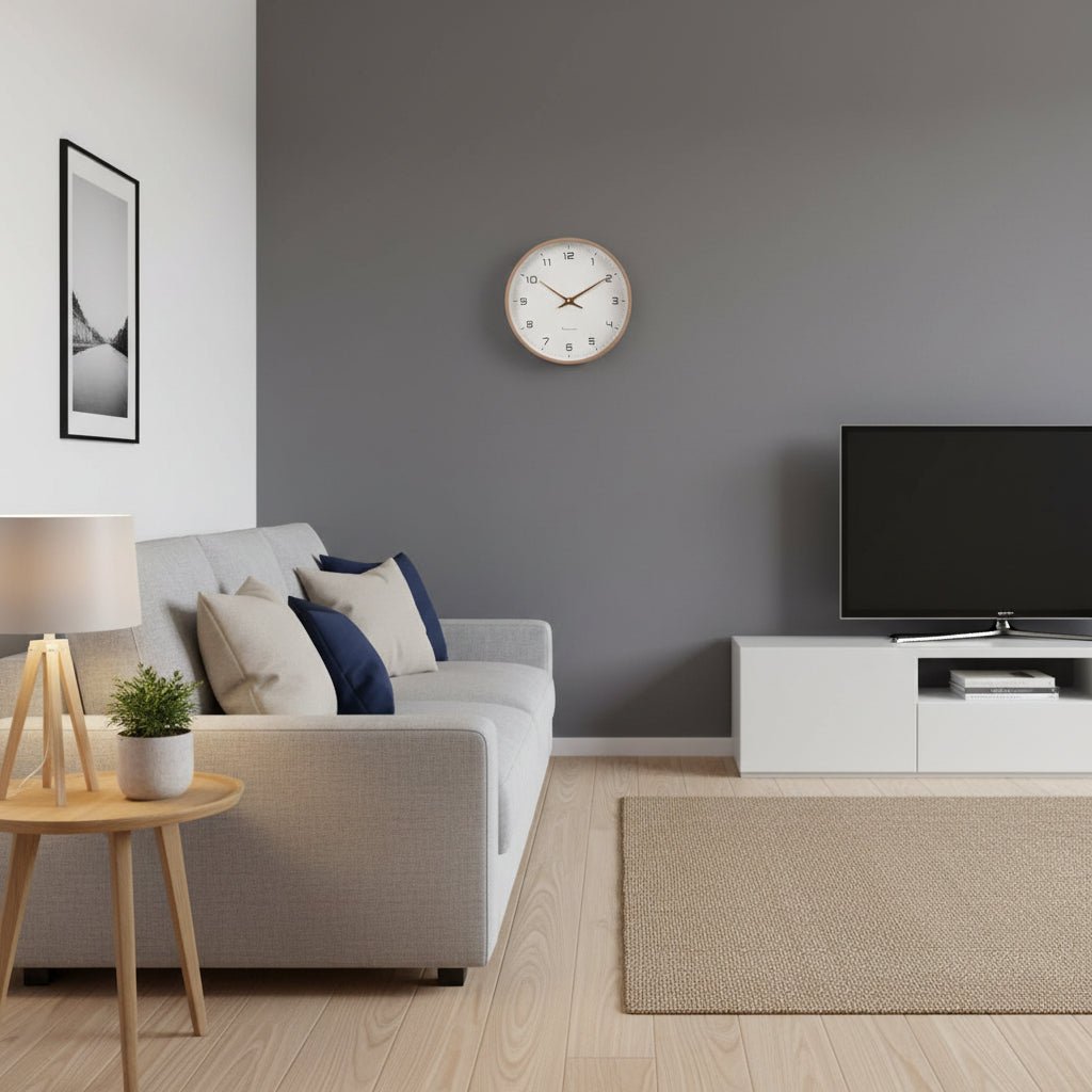 Wandklok Modern Minimalistisch Houtdesign 1