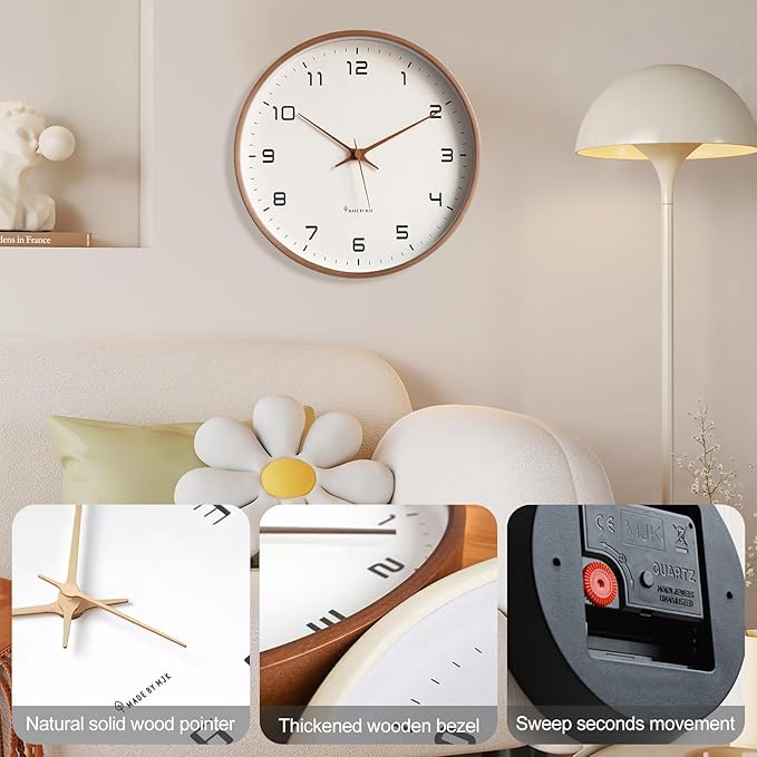 Wandklok Scandinavisch Hout Minimalistisch 1