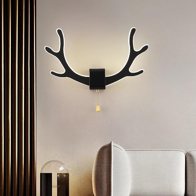 Wandlamp met Bewegingssensor en Creatief Hertengewei 6