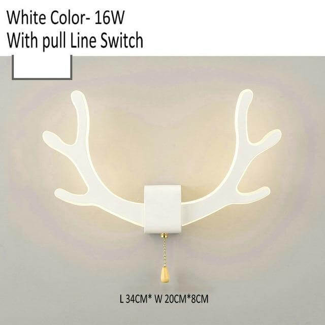 Wandlamp met Bewegingssensor en Creatief Hertengewei 9