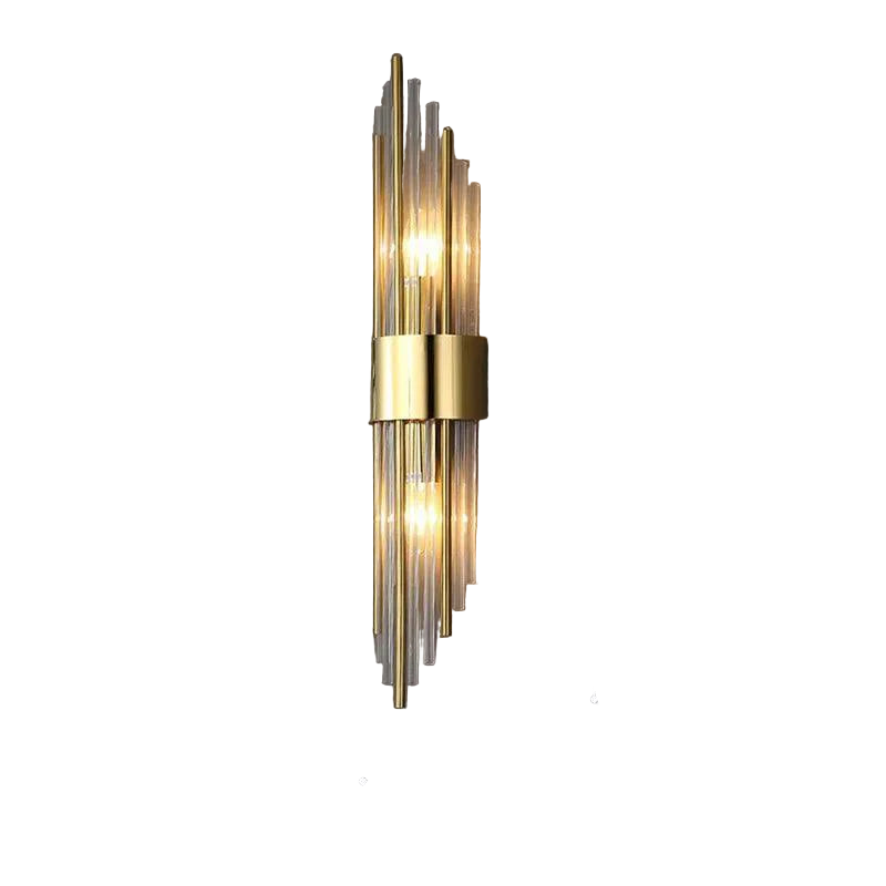 Wandlamp met Kristallen Accenten en Gouden Details