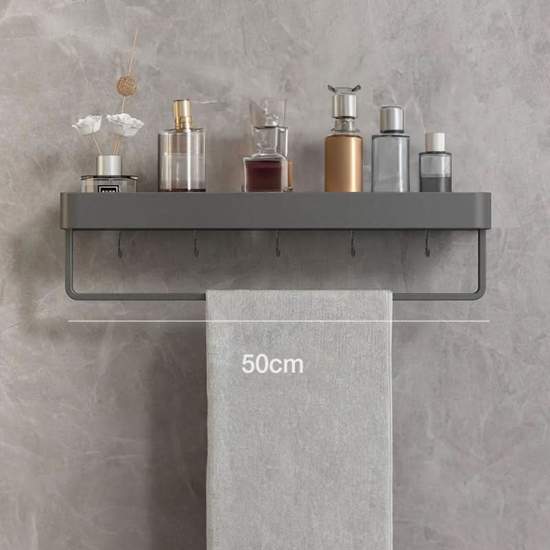 Wandplank voor Badkamer met Handdoekenrek 8
