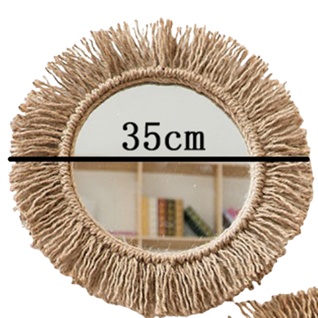 Wandspiegel Boho Stijl met Spiraalvormig Ontwerp