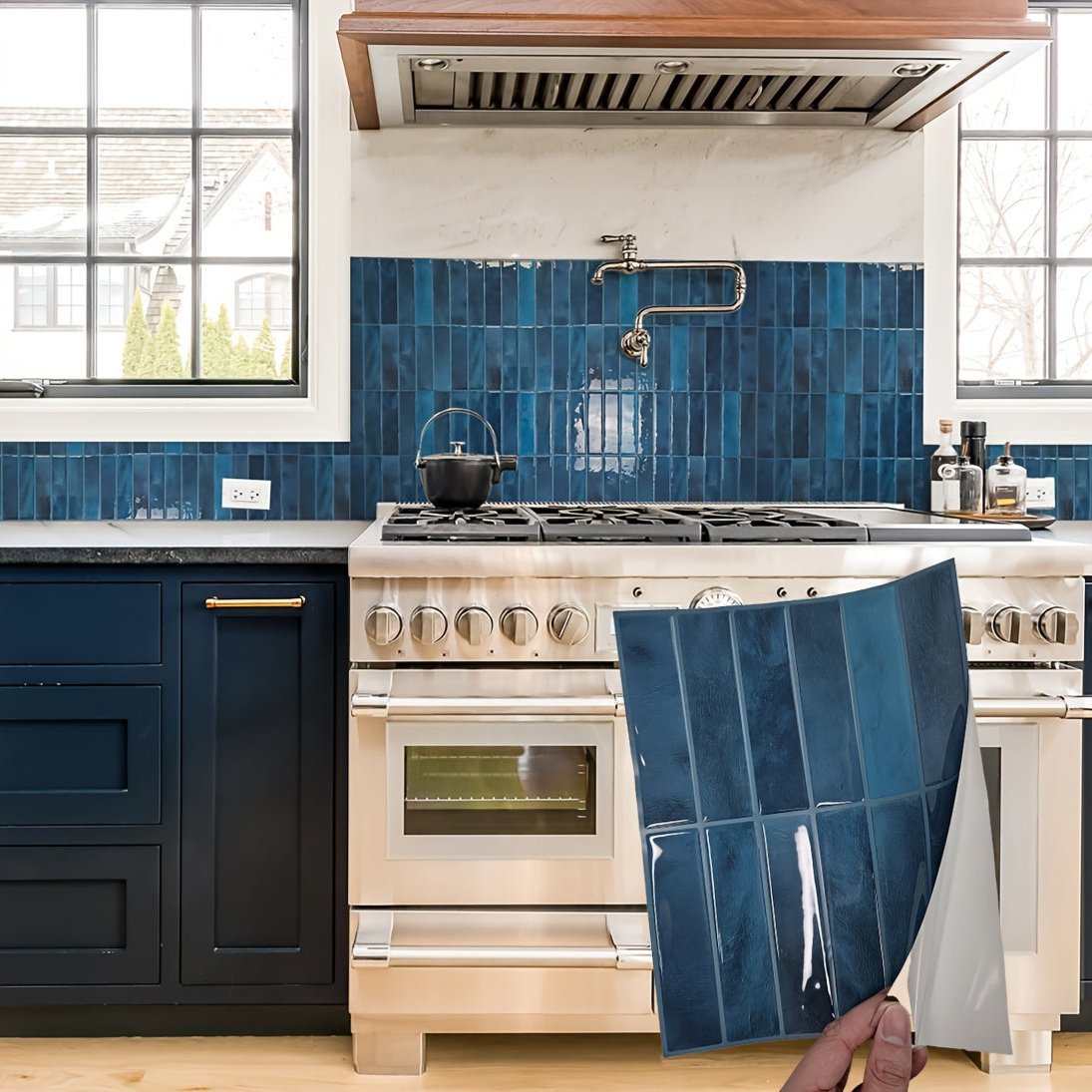 Zelfklevende 3D Muurtegels voor Keuken en Badkamer 4