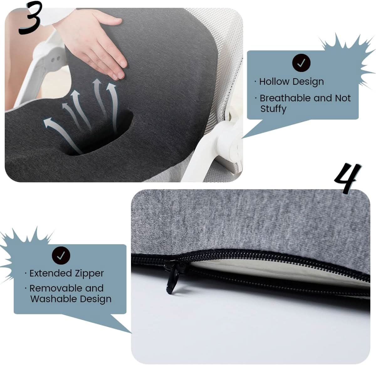 Zitkussen Ergonomisch Comfort voor Gezonde Zithouding 6