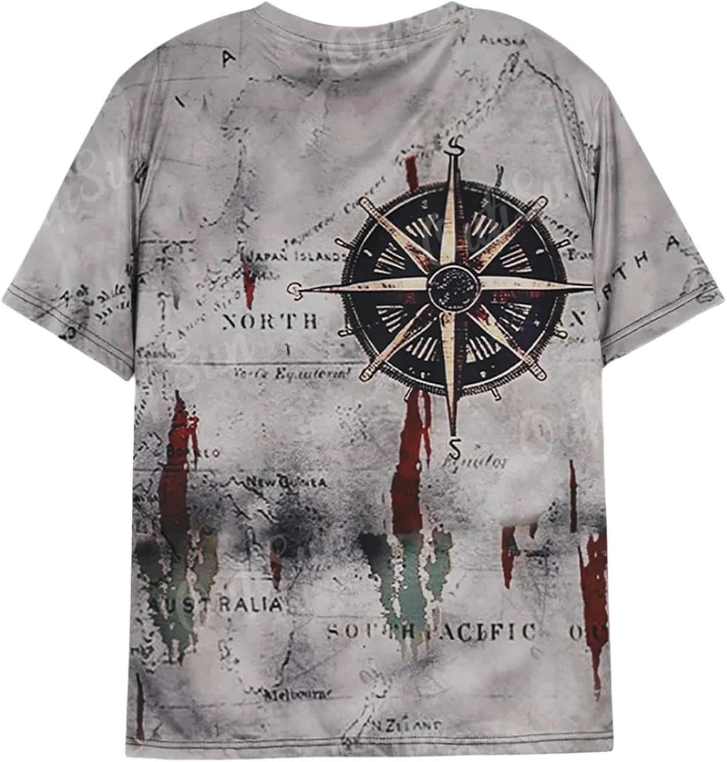 Heren Vintage Kompas T-shirt