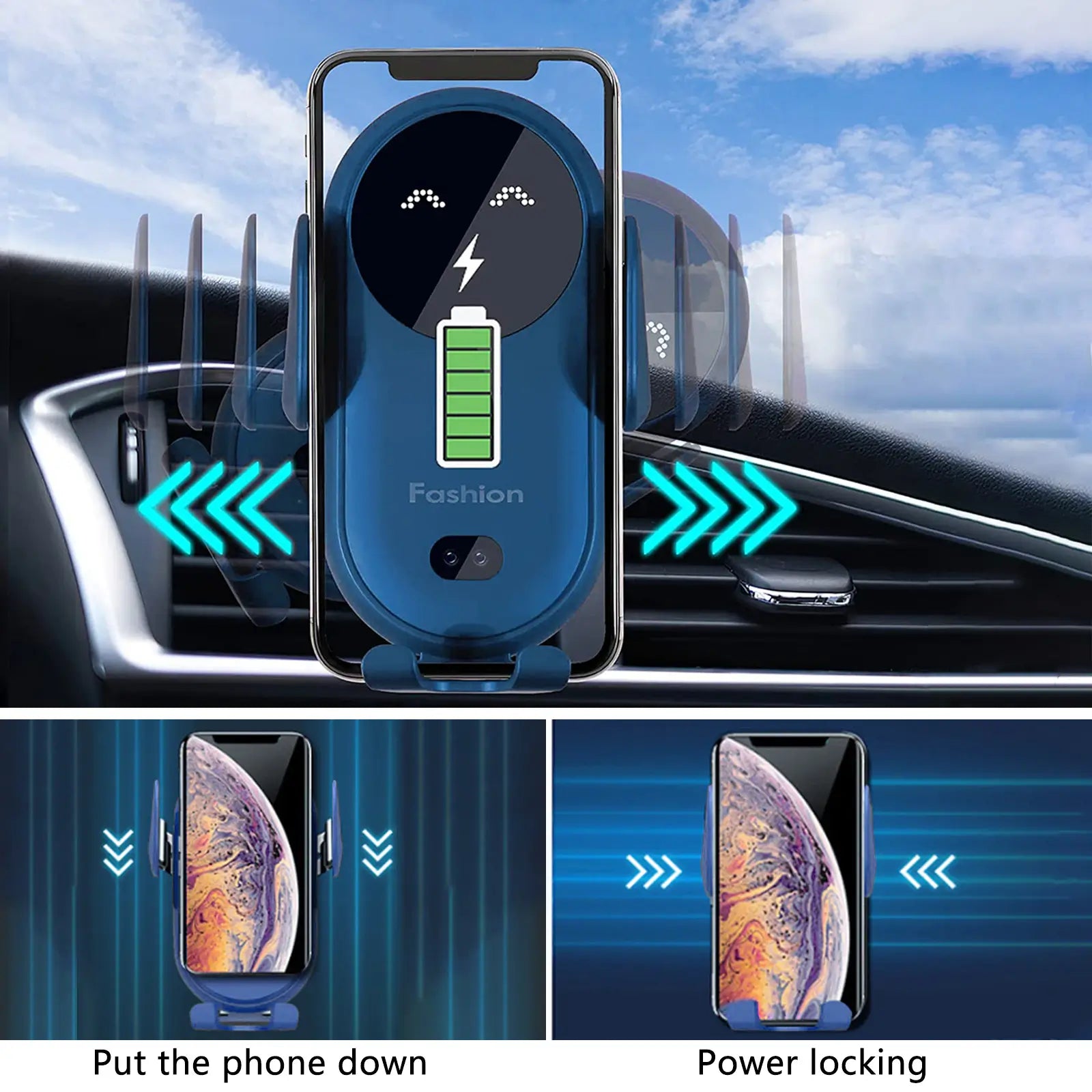 Slimme Auto Draadloze Oplader Telefoonhouder