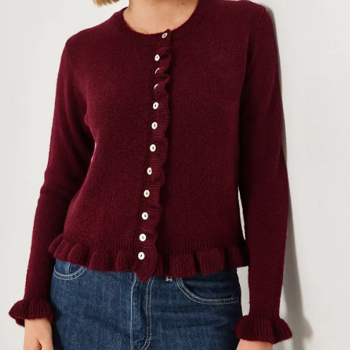 Gebreid damesvest met structuur