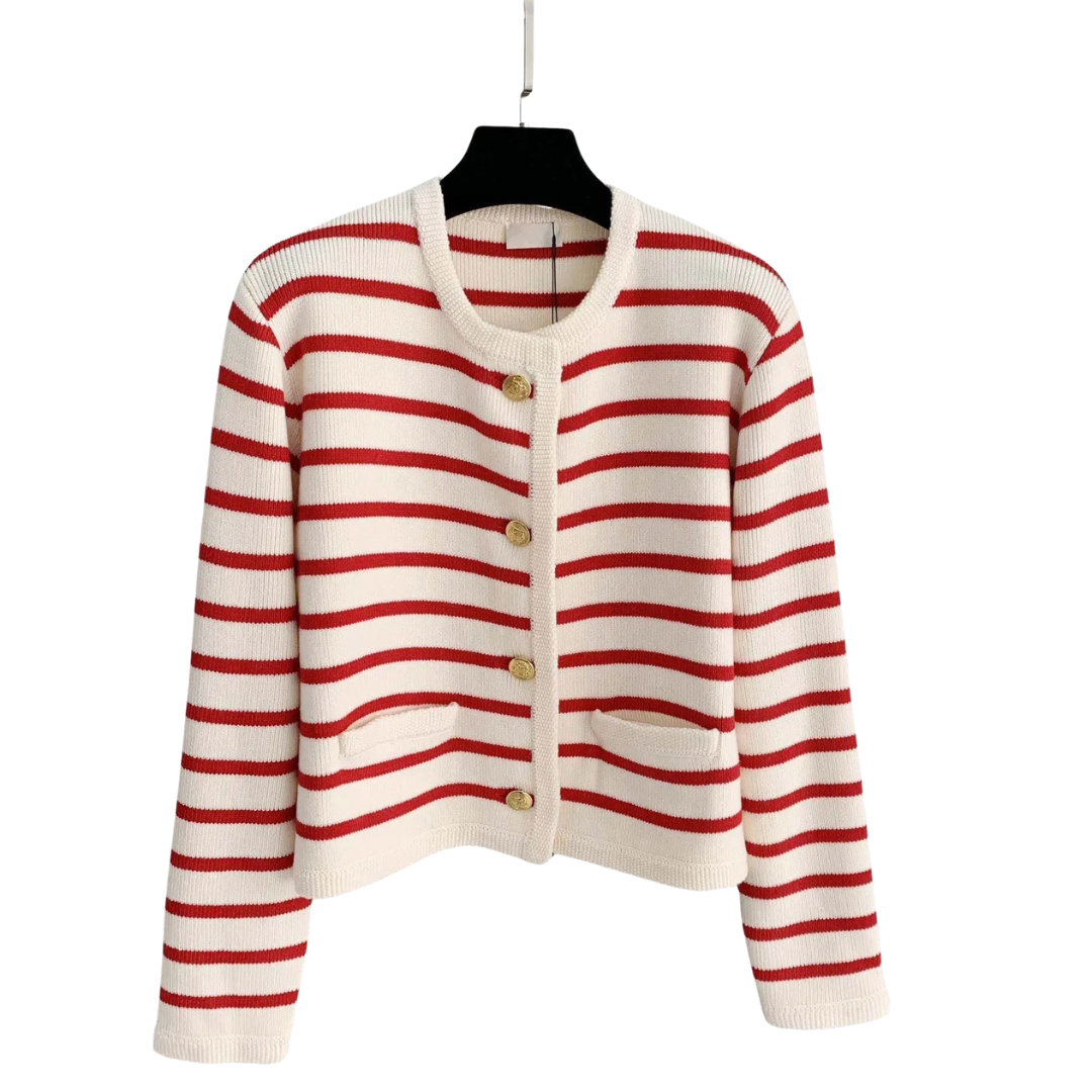 Gebreide streepcardigan voor dames