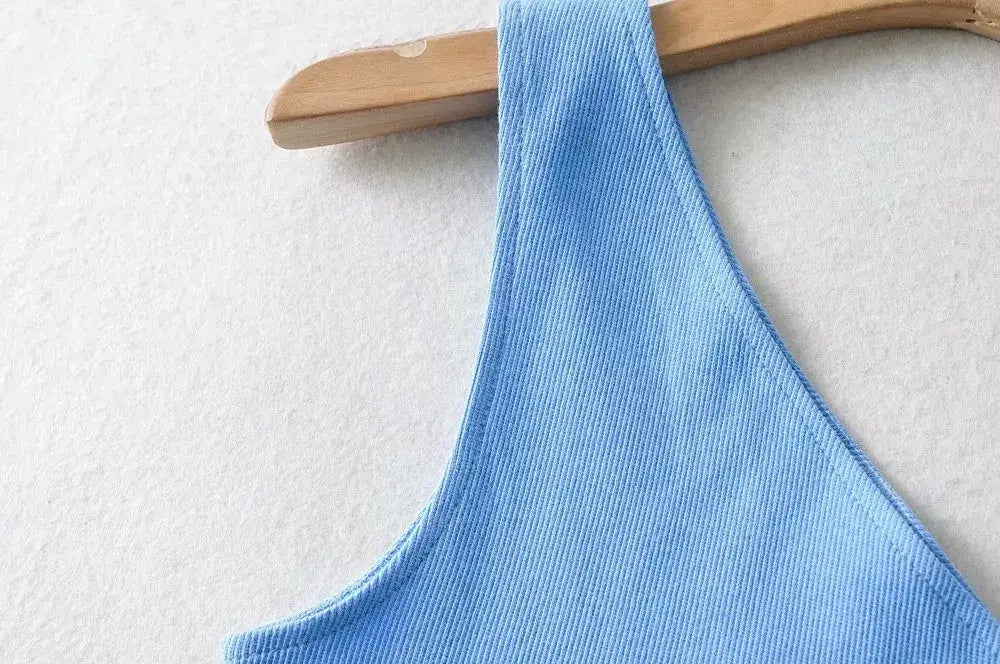 Één Schouder Cropped Top