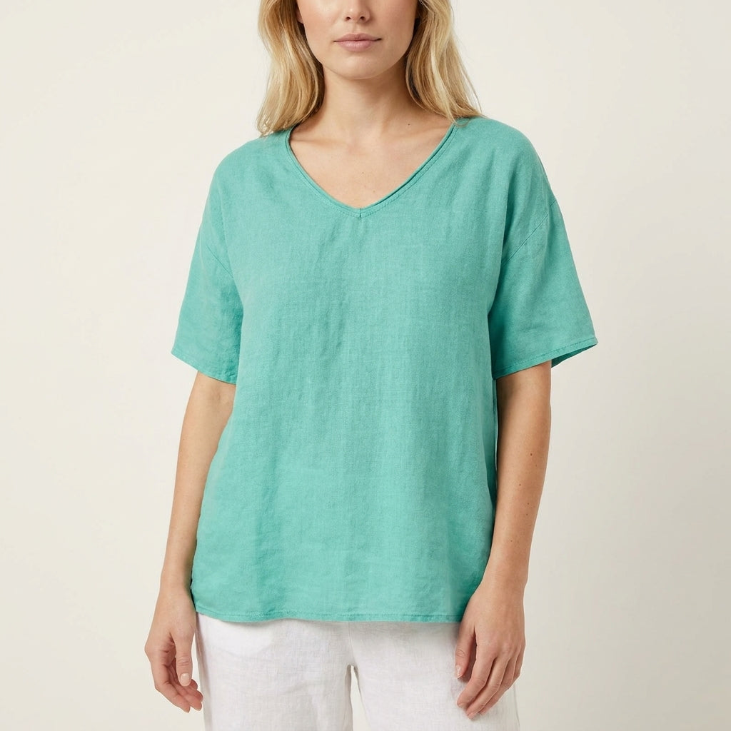 Dames Losvallende Top Ronde Hals Casual Stijl
