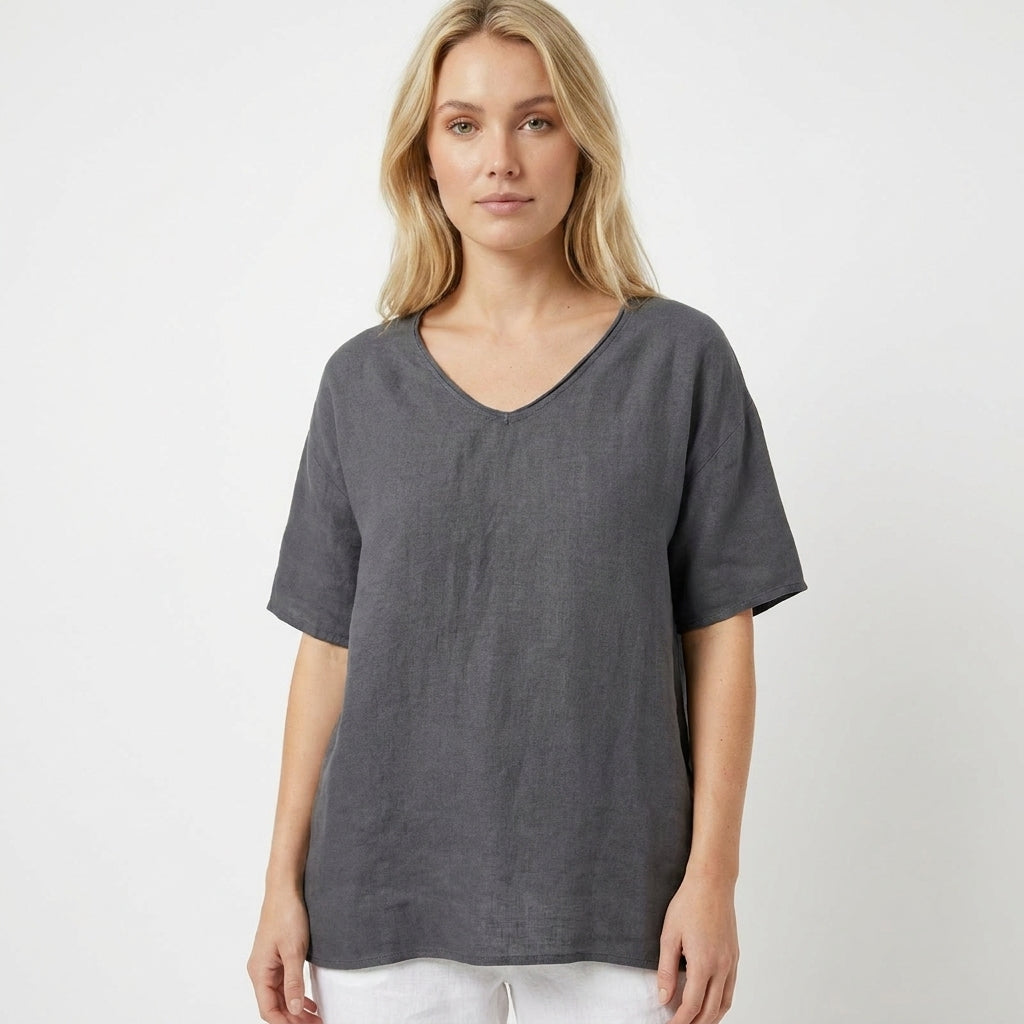Dames Losvallende Top Ronde Hals Casual Stijl
