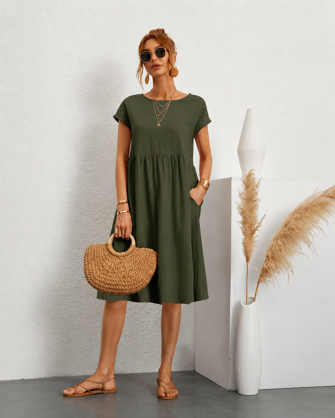 Moderne Jurk Dames Tijdloos Elegant Design
