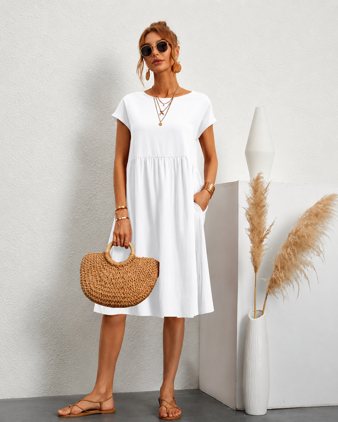 Moderne Jurk Dames Tijdloos Elegant Design
