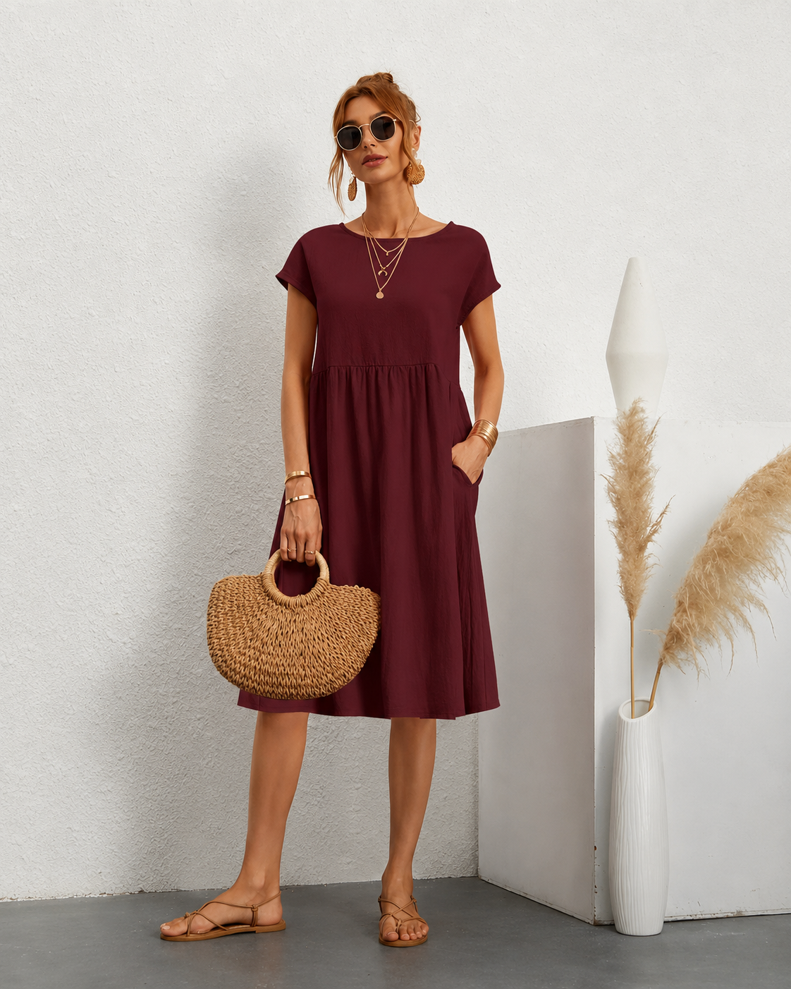Moderne Jurk Dames Tijdloos Elegant Design
