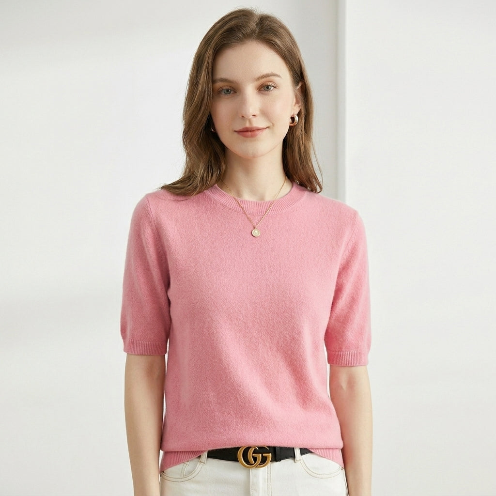 Dames Trui Korte Mouw O-Hals Tijdloos Design
